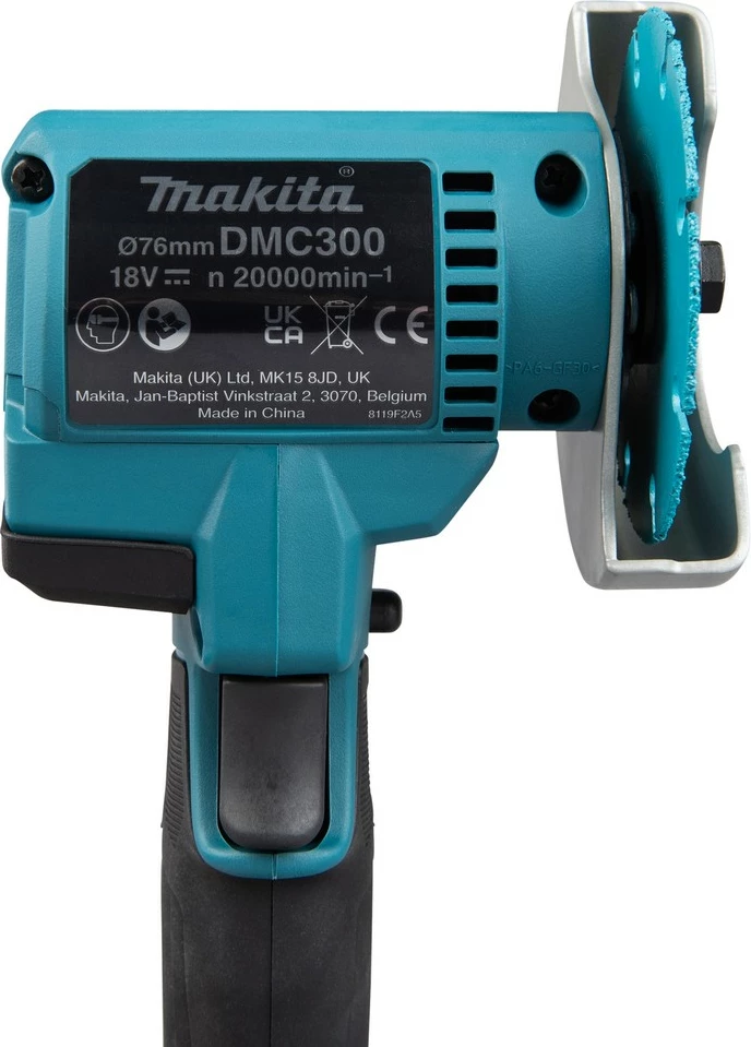 Prenosna brezžična kotna brusilka, Makita DMC300Z, 18V, 5Ah, Li-Ion, črno/modra