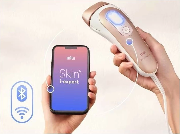 Depilator IPL Braun Skin i-Expert Smart PL7147, 10 stopenj intenzivnosti, rožnat