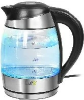 Električni čajnik z regulacijo temperature, Lafe CEG005, 1,8 L, 2200 W, steklo, črn/inox/prosojen