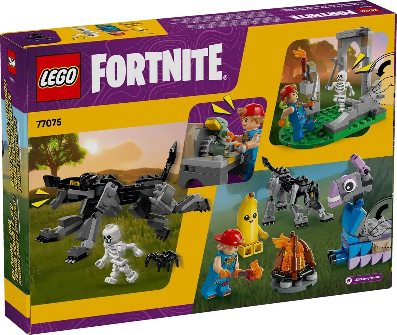 Set za gradnjo Peely & Sparkplug's Camp LEGO Fortnite 77075, 250 kosov, za otroke 7+