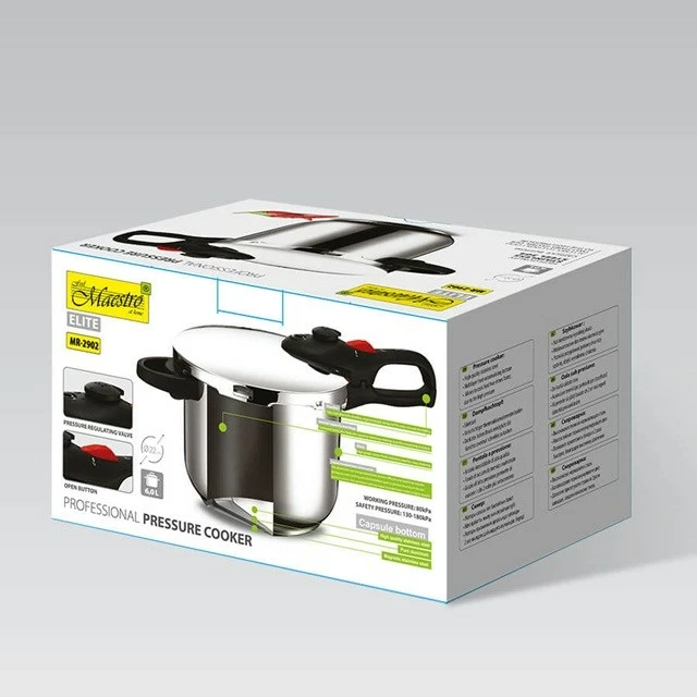 Pritiskovni lonec Maestro MR-2902, 6 L, nerjaveče jeklo