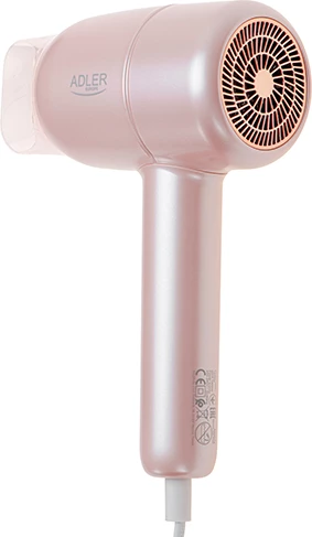 Sušilnik za lase Adler AD 2279p, 1600–1800 W, 2 hitrosti, 2 temperature, ionizacija, kabel 1,8 m, rožnat