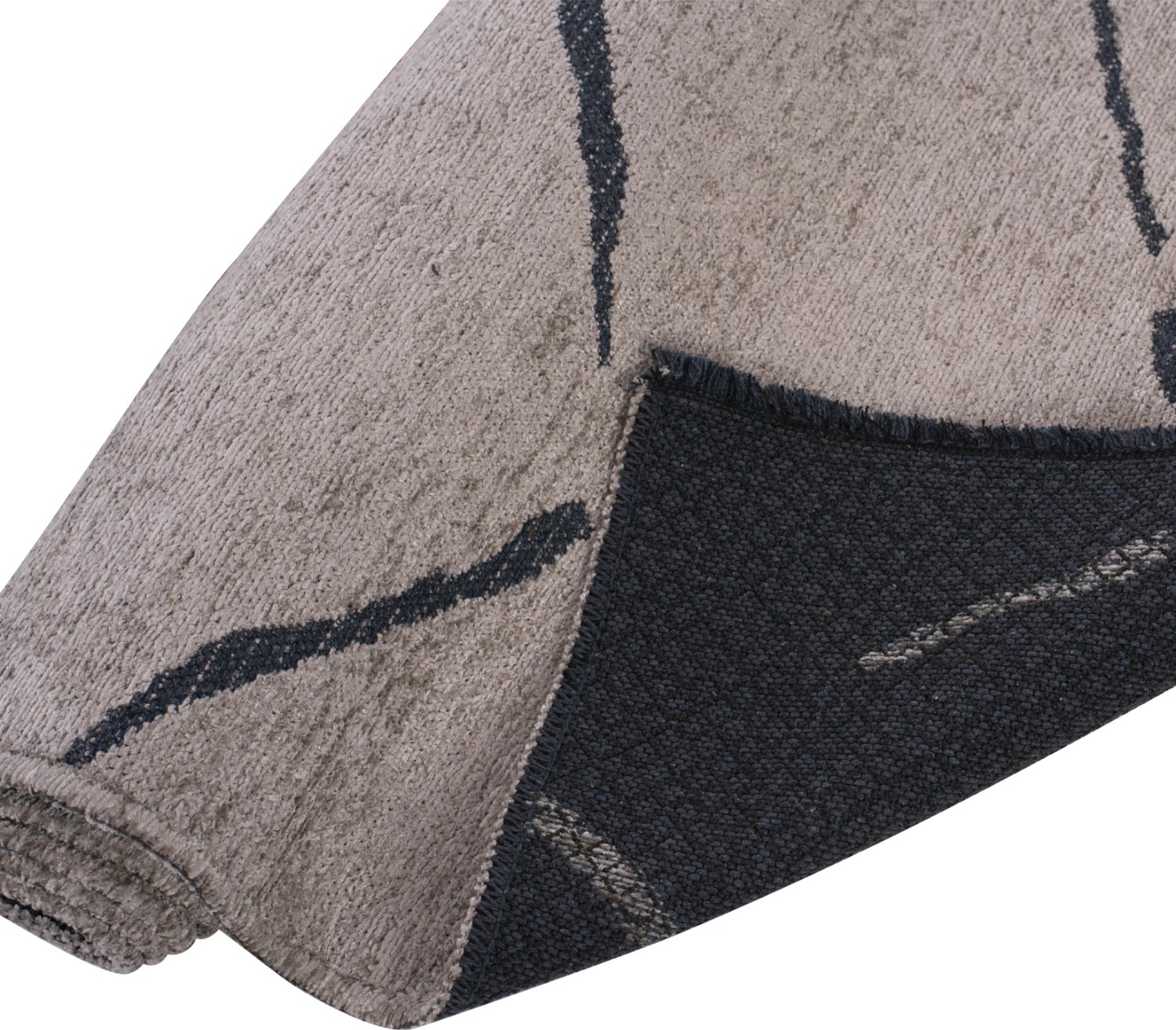 Svetlo siva-črna preproga s samorobovi FH7674.02 160Χ230 cm