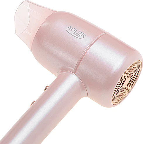 Sušilnik za lase Adler AD 2279p, 1600–1800 W, 2 hitrosti, 2 temperature, ionizacija, kabel 1,8 m, rožnat