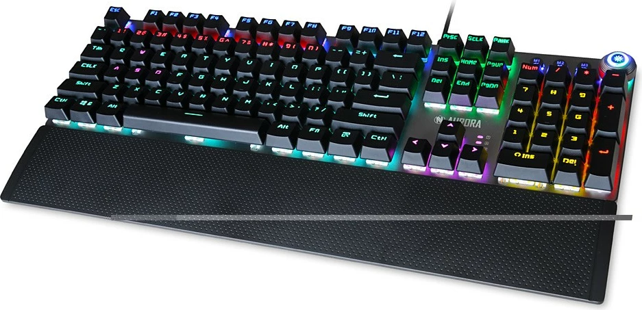Mehanska igralna tipkovnica z RGB osvetlitvijo iBOX Aurora K-3, črna