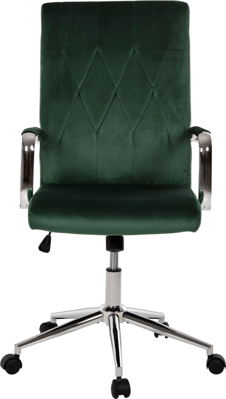 Pisarniški stol JOSEF FH1181.03 iz cipresno zelenega žameta-INOX podnožje 58x61x105-113H cm