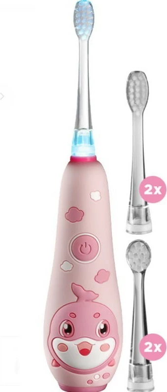 Sonična otroška električna zobna ščetka KIDO SMILE ZK3010 Concept Baby, 1–5 let, roza, komplet s 4 glavami