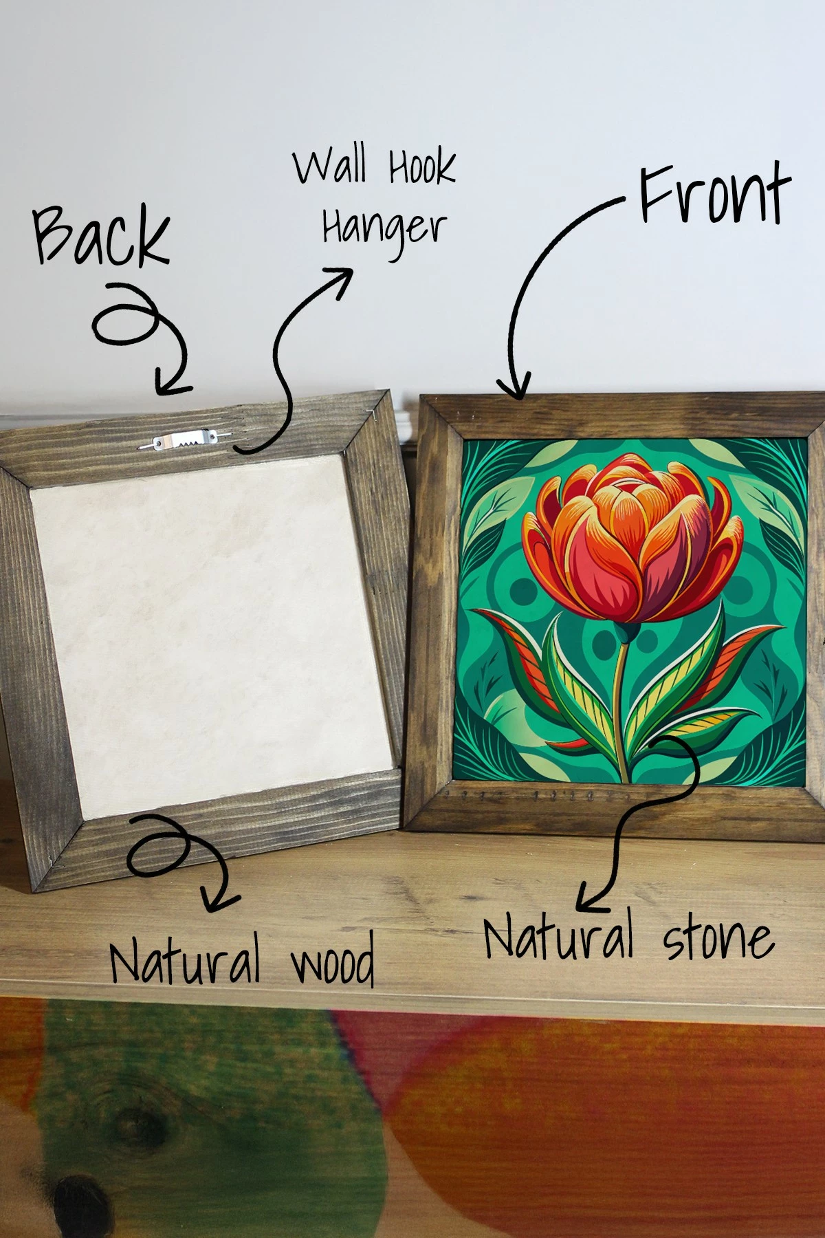 Dekorativna slika z okvirjem, Wallity Ersytastablo13 - 16, večbarvna, 15.5x15.5 cm