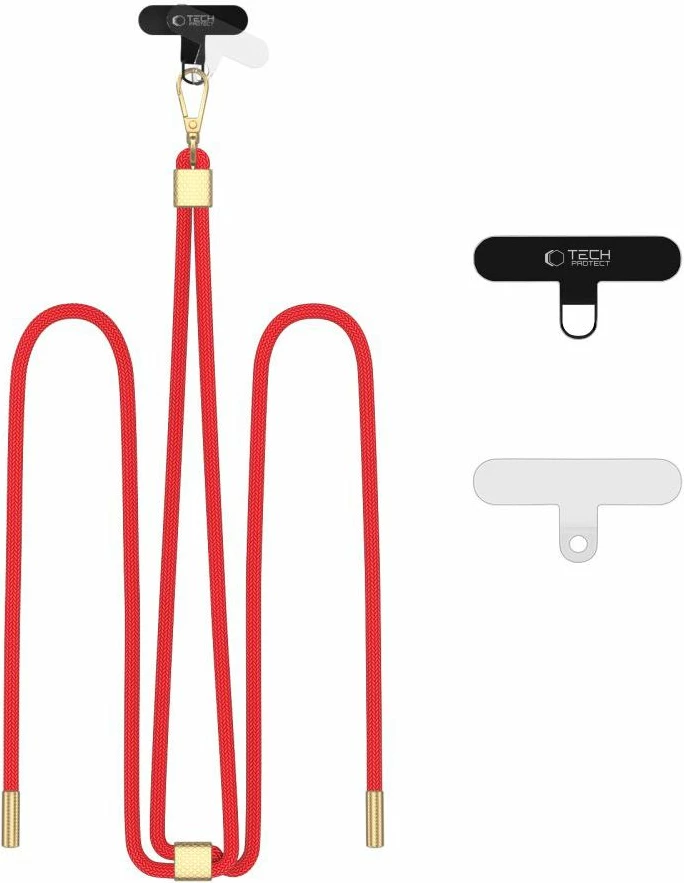 Crossbody trak za pametni telefon Tech‑Protect C2S Rope, rdeč