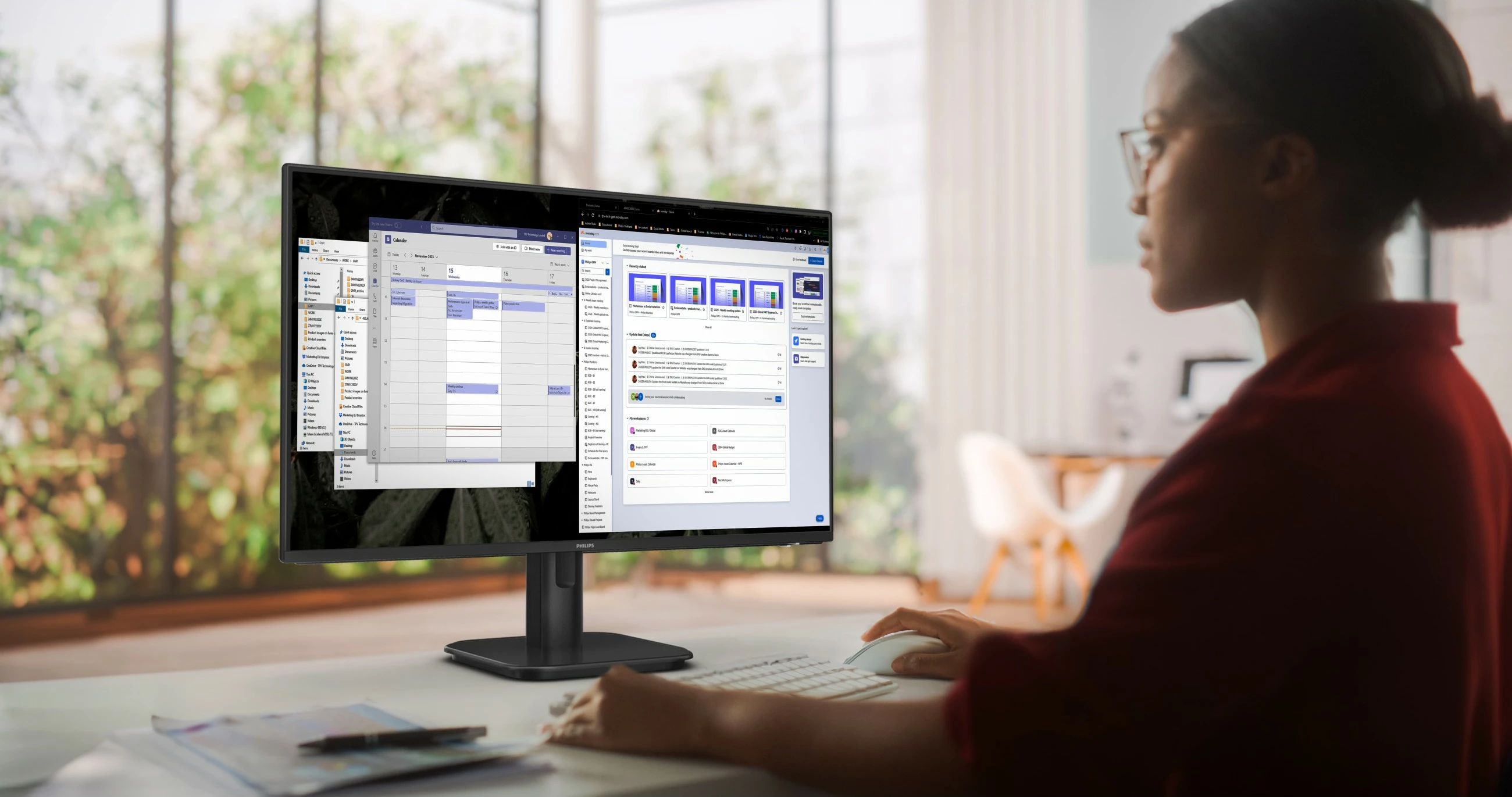 LCD zaslon 23,8" Full HD, Philips 1000 series 24E1N1300A/00, črn