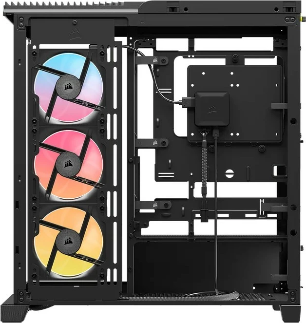 Računalniško ohišje Corsair 4500X LX RGB midi tower, kaljeno steklo, črno