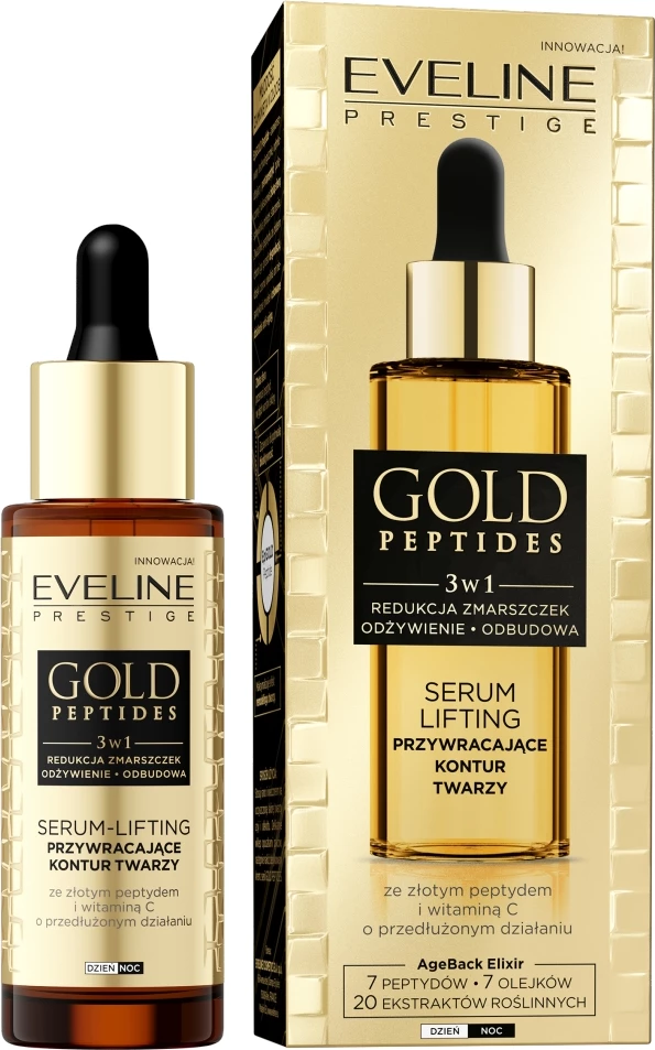 Serum za obraz Gold Peptides, Eveline Cosmetics, 30 ml