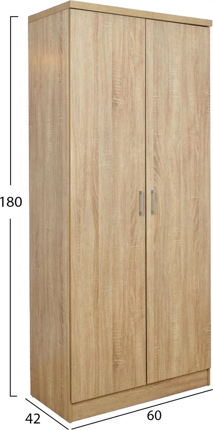 Garderobna omara 2 vrat z 3 policami FH337.02 Sonama 60x42x180