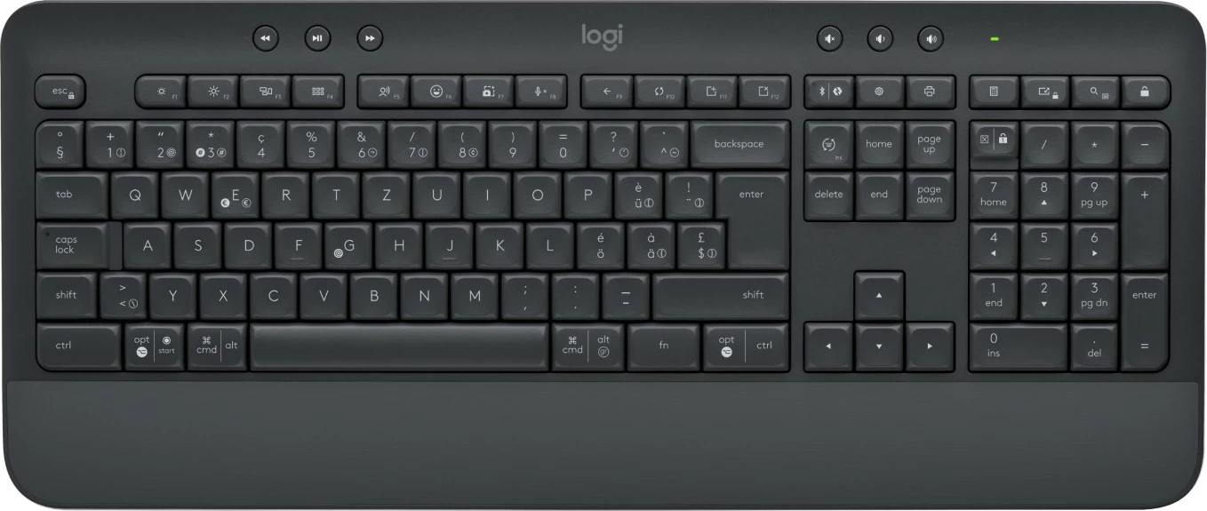 Komplet tipkovnice in miške Signature MK650 Logitech, brezžični, Bluetooth, membrana, QWERTZ, grafit