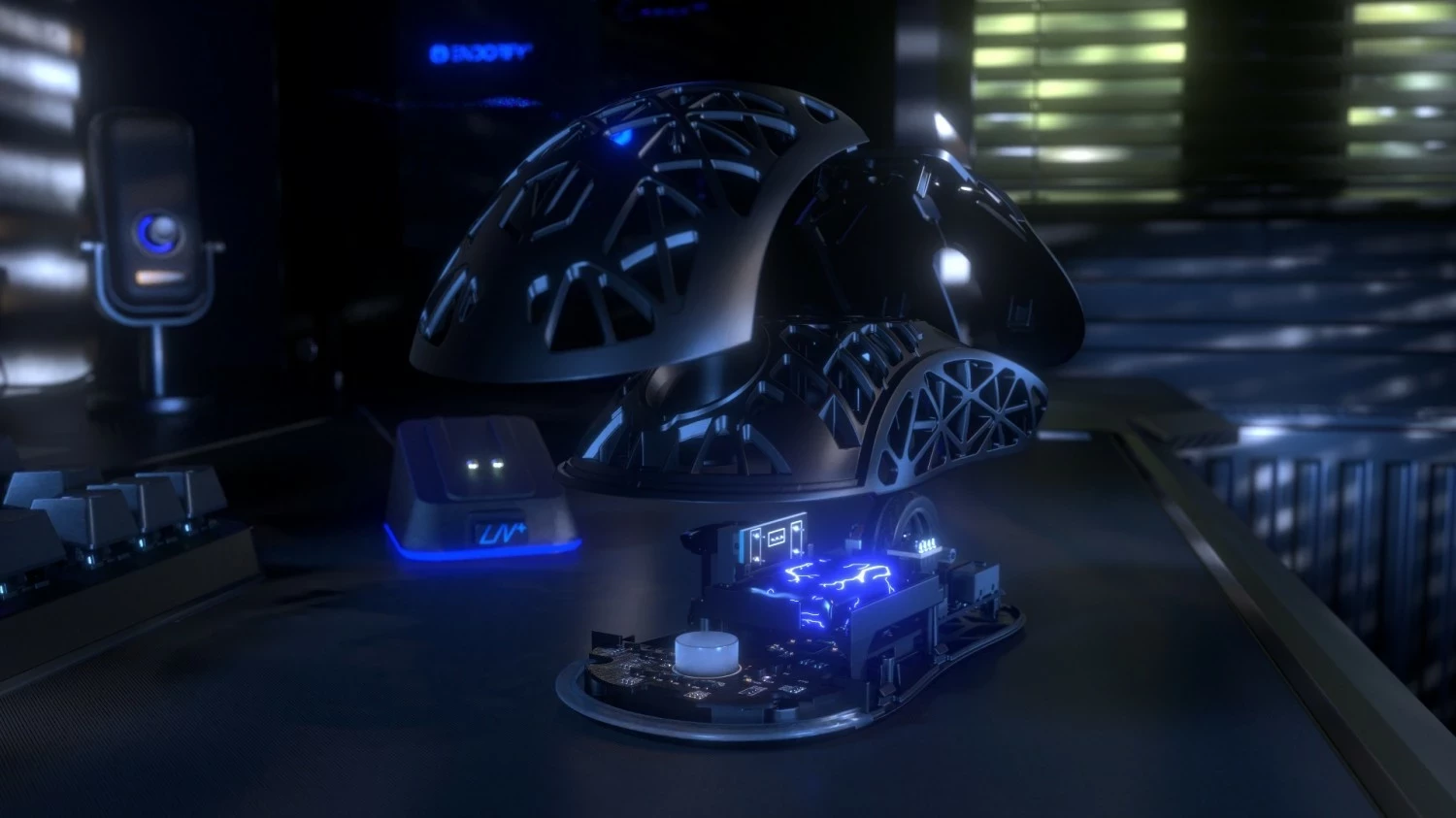 Brezžični miš Endorfy LIV Plus, RGB, 26000 DPI, črn