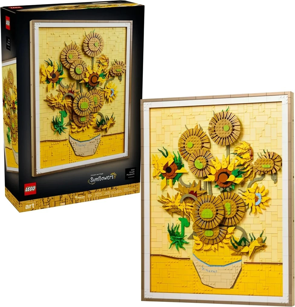 Mozaik umetnost Vincent van Gogh Sončnice 31215, LEGO ART set za odrasle