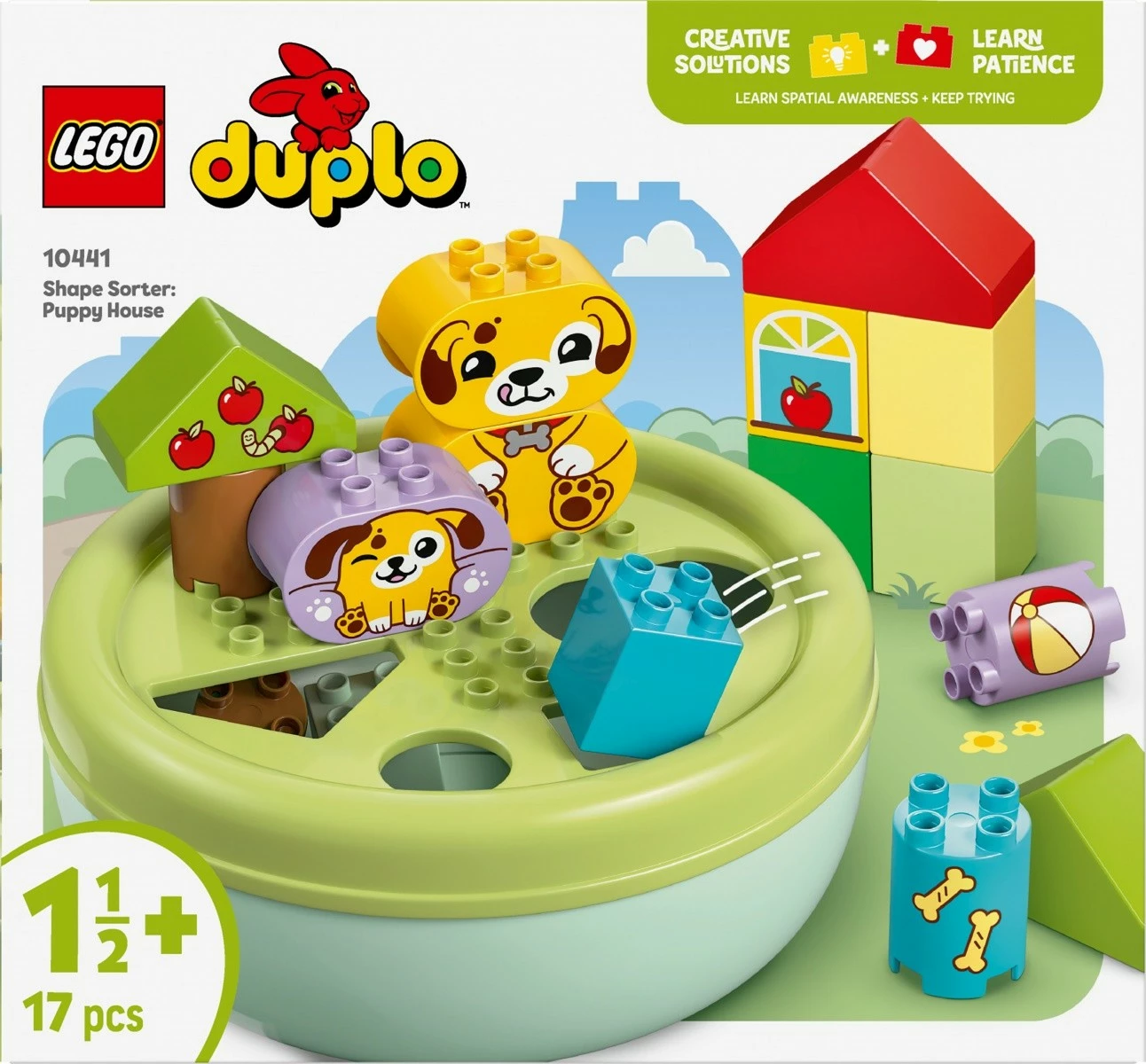 Igralni set Shape Sorter – hiška kužka, LEGO DUPLO 10441, 17 delov, večbarvno