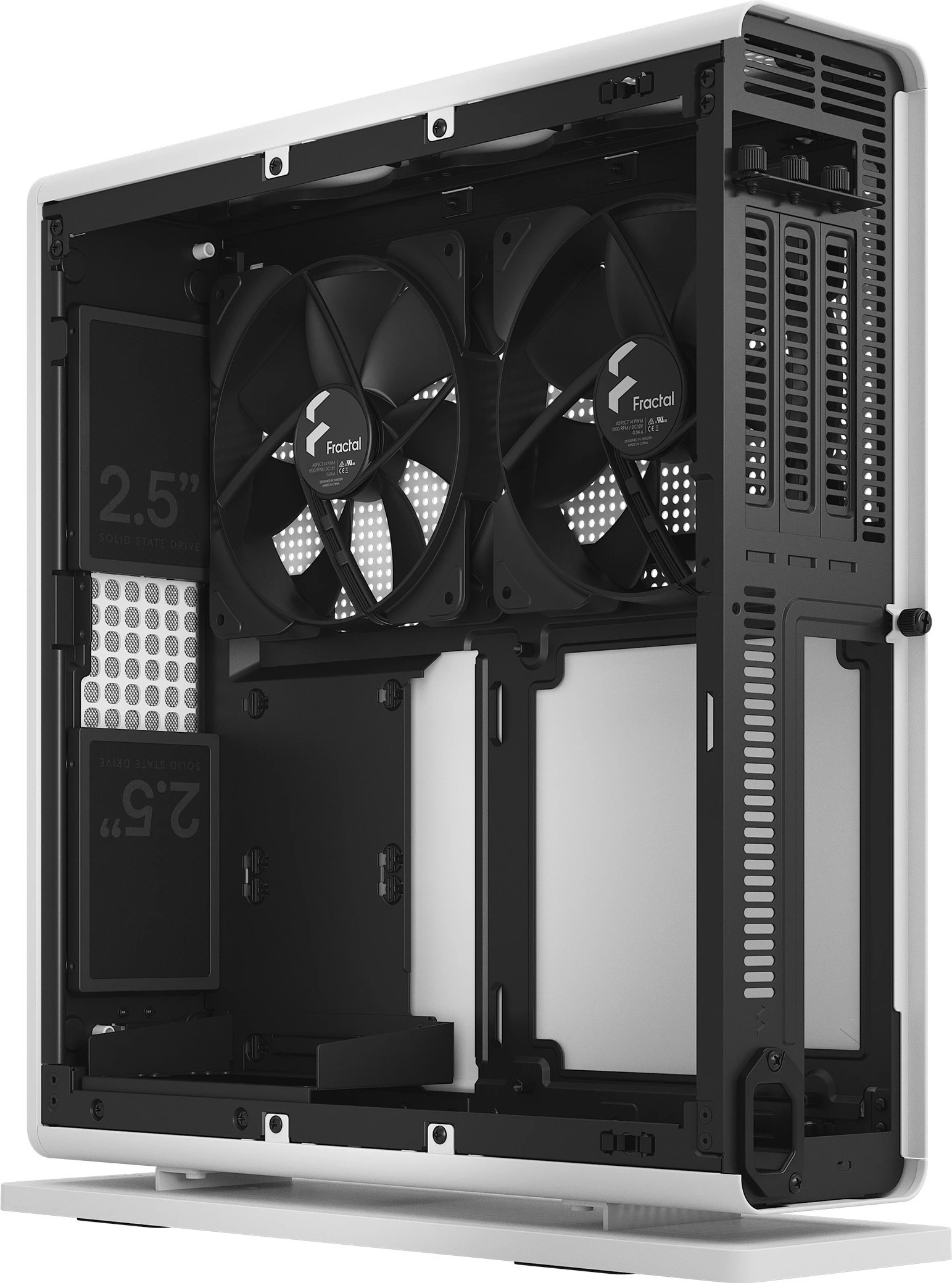 Kompaktna ohišje Fractal Design Ridge, Mini-ITX, SFF, belo