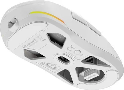 Ergonomski brezžični igralni miš Genesis Zircon 660 Pro, 26.000 DPI, 6 gumbov, bela