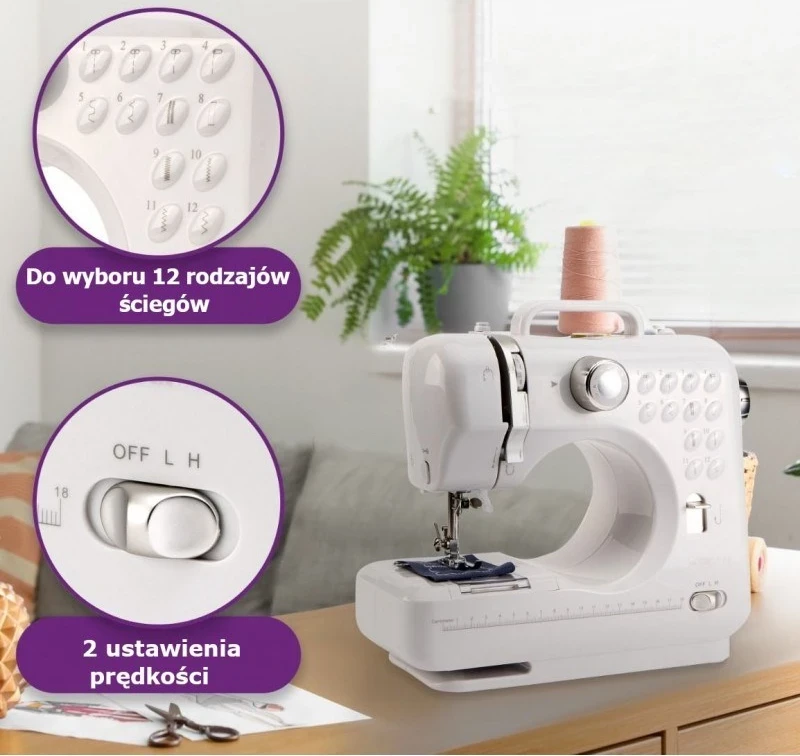 Šivalni stroj Clatronic NM 3795, bel