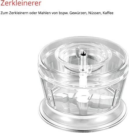 Ročni mešalnik, UNOLD ESGE‑Zauberstab M 122 de Luxe, 0,6 L, siv