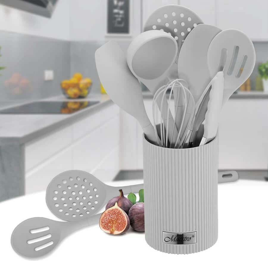 Set kuhinjskega orodja iz silikona, Maestro MR-1542-GREY, 8 kosov, siva