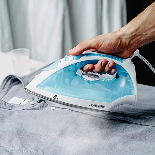 Parni likalnik, Adler MS 5023, 2200 W, plošča iz nerjavnega jekla, modro-bel