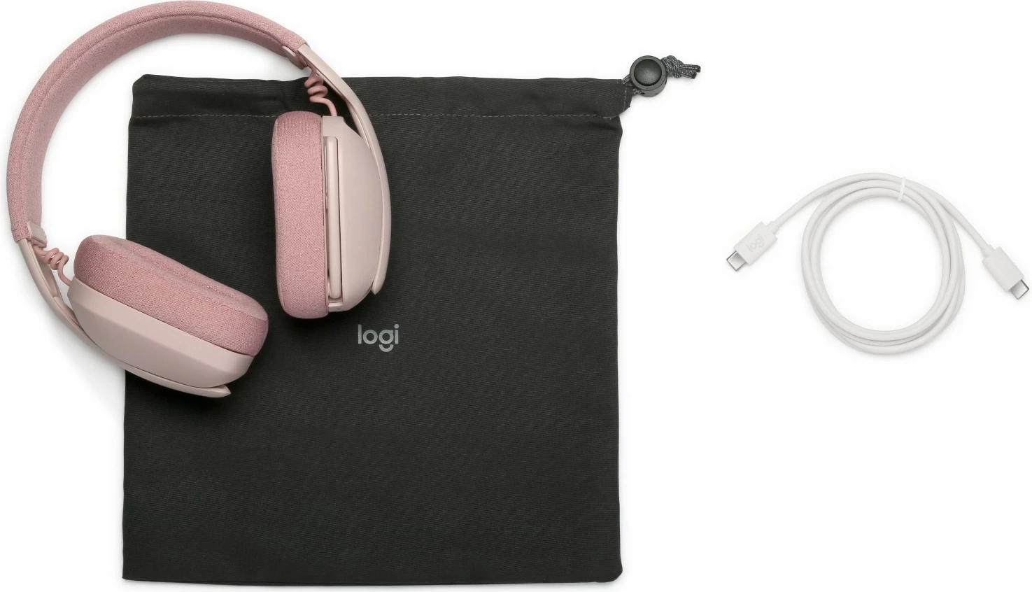 Brezžične slušalke Logitech Zone Vibe 100, 185 g, rožnate