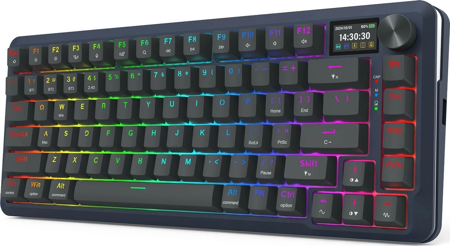 Mehanska tipkovnica z RGB osvetlitvijo, Redragon Flekact K708-RGB-PRO, črna