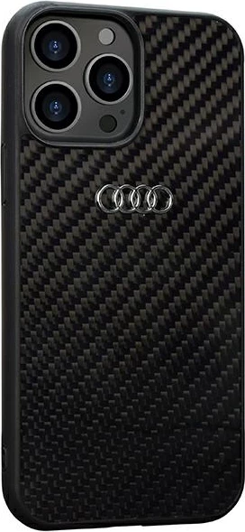 Ovitek z ogljikovimi za iPhone 13 Pro Max 6,7", črn - Audi