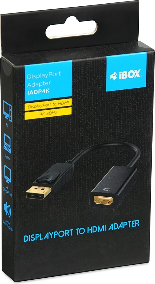 Adapter kabel DisplayPort–HDMI, 4K iBox