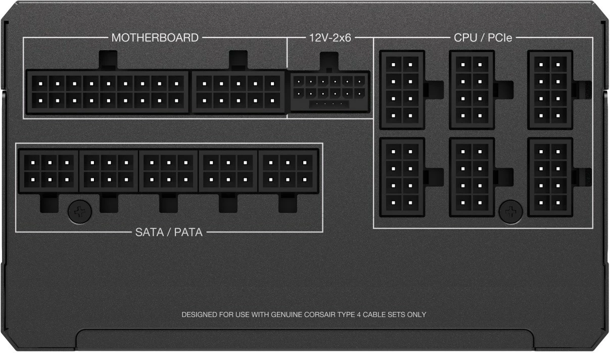 Modularni napajalnik 1000 W Corsair RM1000x, 80 PLUS Gold, črn