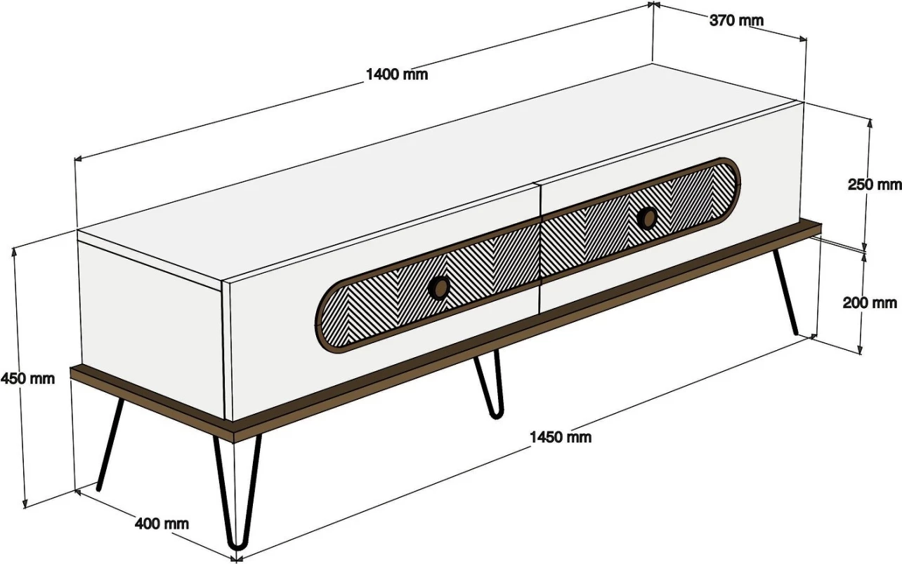 Dnevna soba sestava FH11851.02 2 kosa melamin v naravnem hrastu