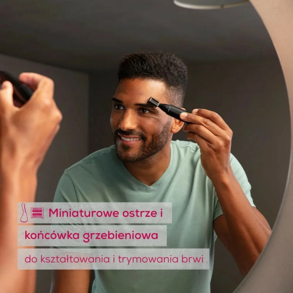 Trimer za obrvi, nos in ušesa Beurer MN2X, črn