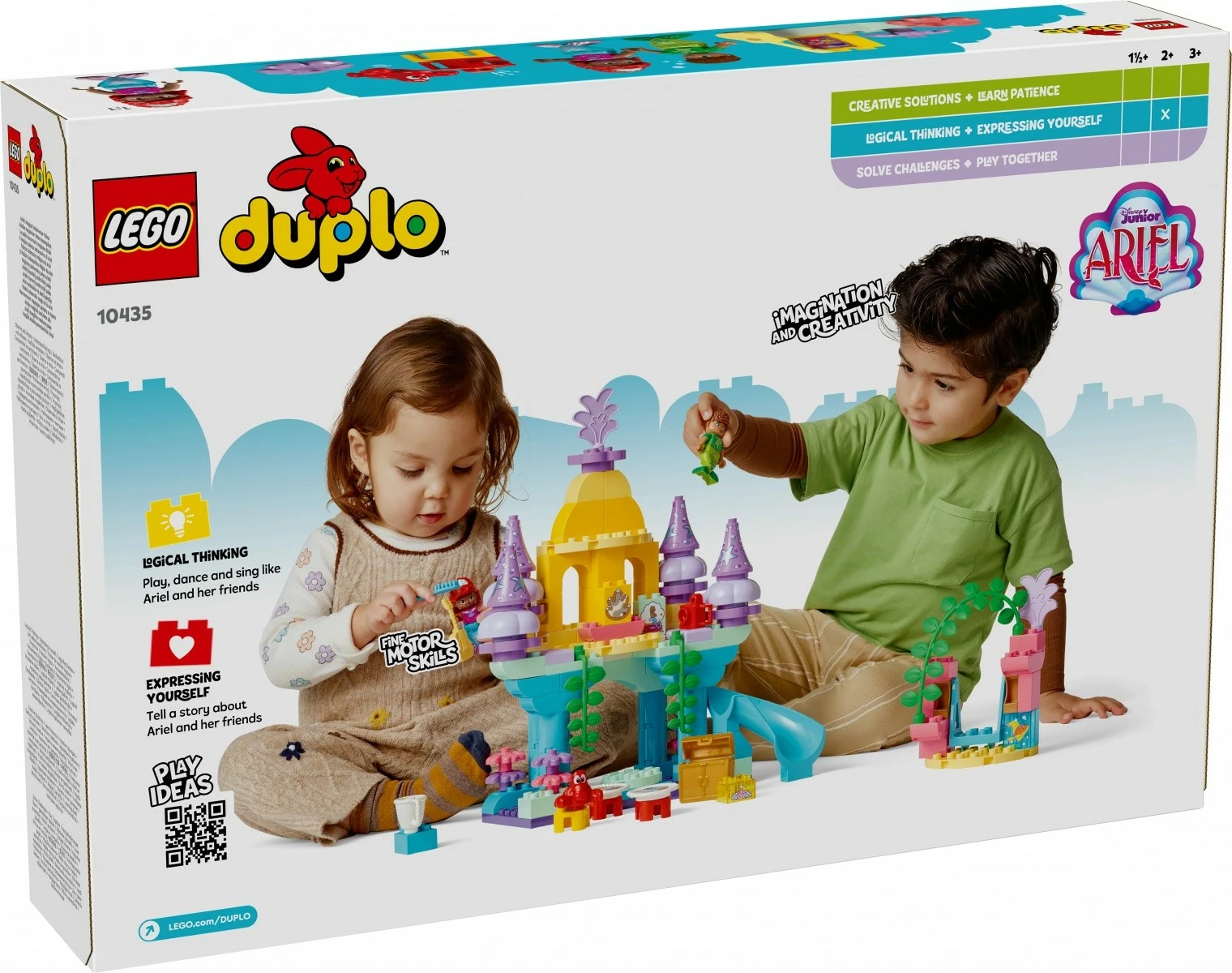 Gradbeni set Čarobni podvodni palača Ariela, LEGO DUPLO 10435, 116 delov, večbarven