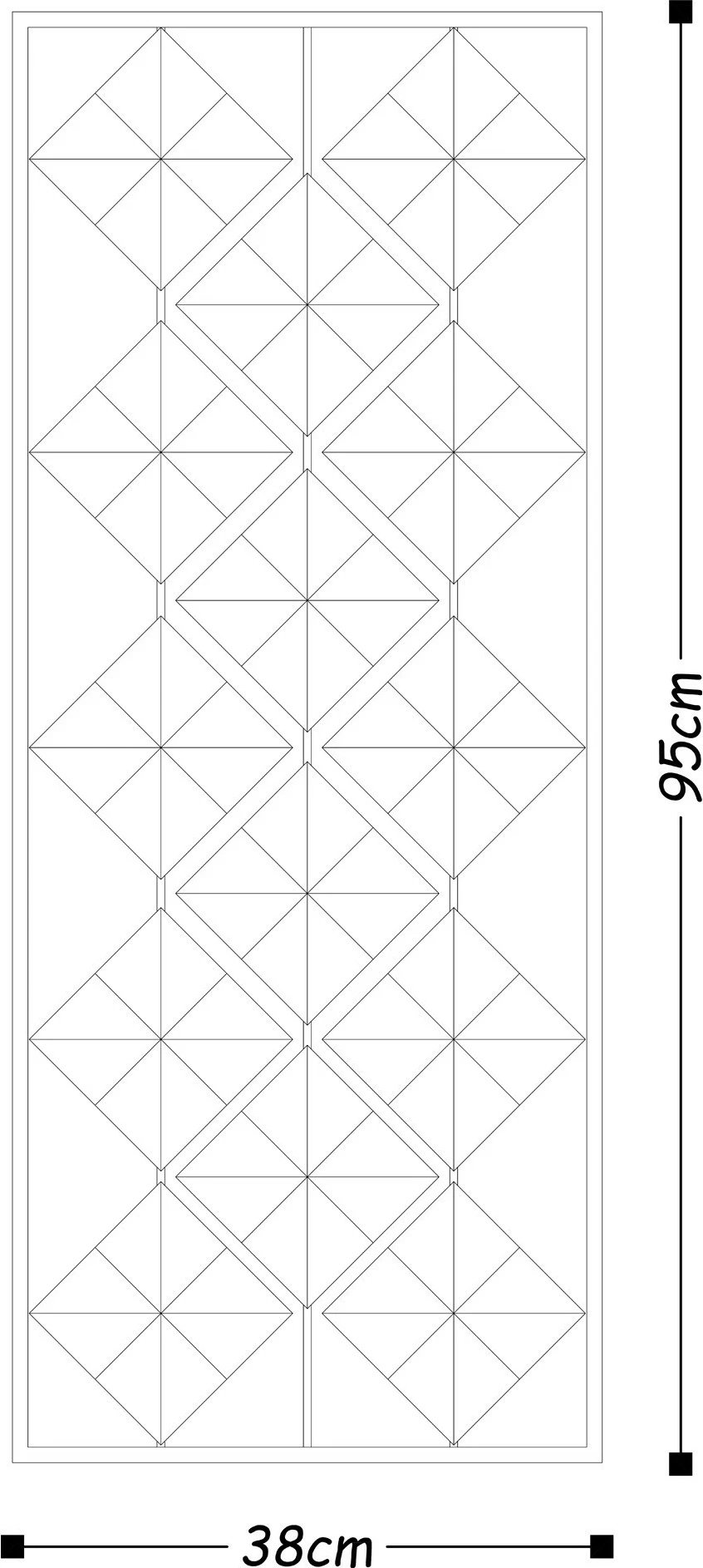 Kovinski stenski okrasek Wallity Tesoro, večbarven, 38 x 95 cm
