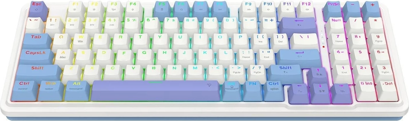 Mekani tipkovni z RGB osvetlitvijo, Redragon Gloria K664WBP-RGB-PRO, bel