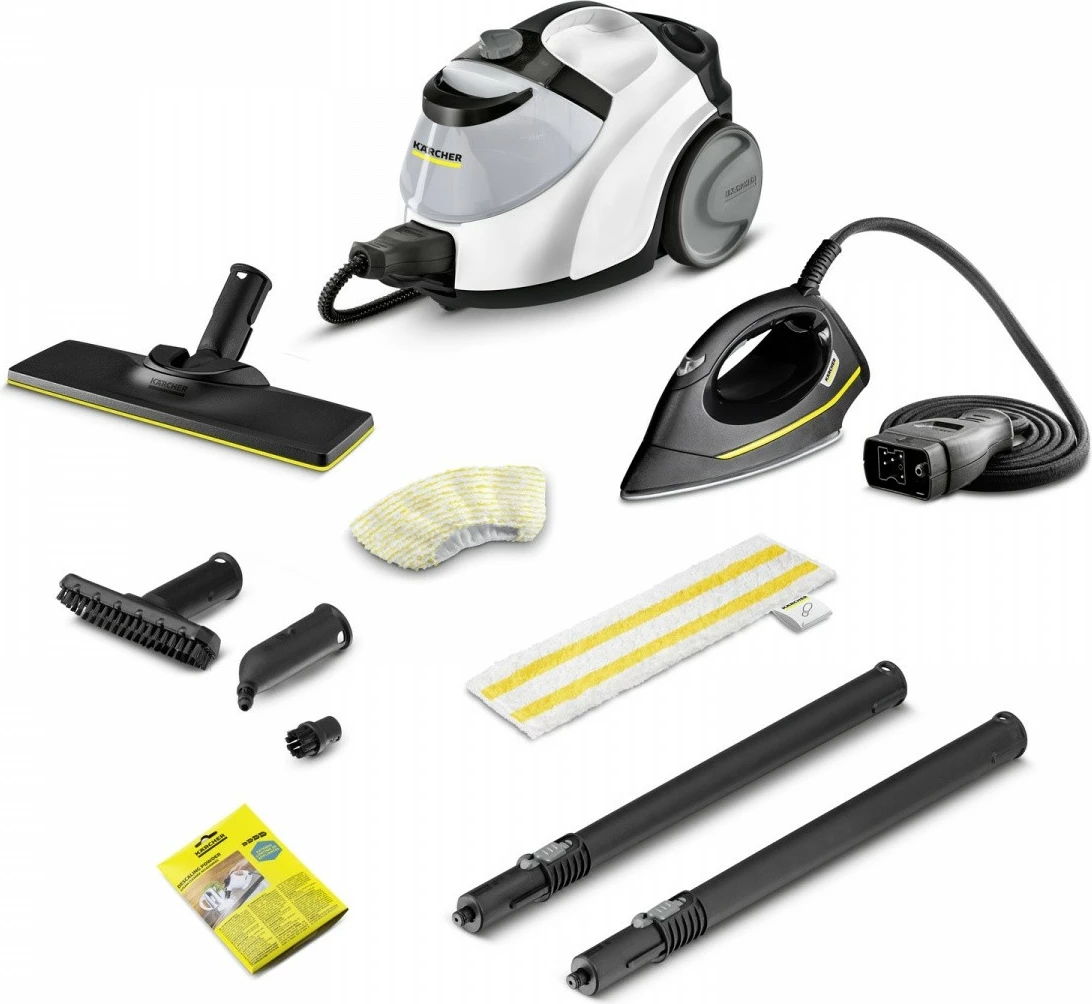 Parni čistilec z likalnikom Karcher SC 5 EasyFix Iron, 1,5 L, 2250 W, črn/bel