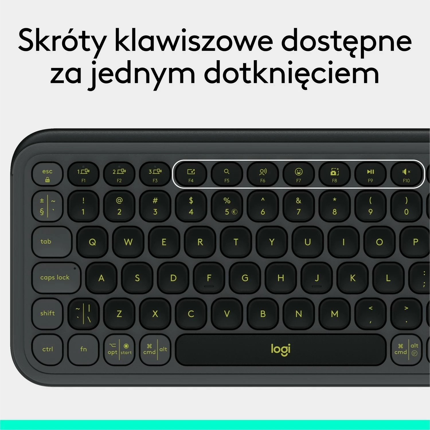 Brezžična tipkovnica POP ICON Keys Logitech, grafit