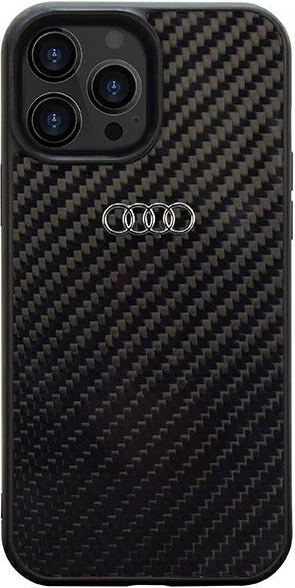 Ovitek z ogljikovimi za iPhone 13 Pro Max 6,7", črn - Audi