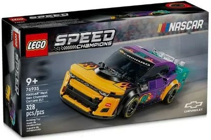 Dirkalni komplet LEGO Speed Champions NASCAR Next Gen Chevrolet Camaro ZL1, 328 kock, za otroke 9+ let, večbarven