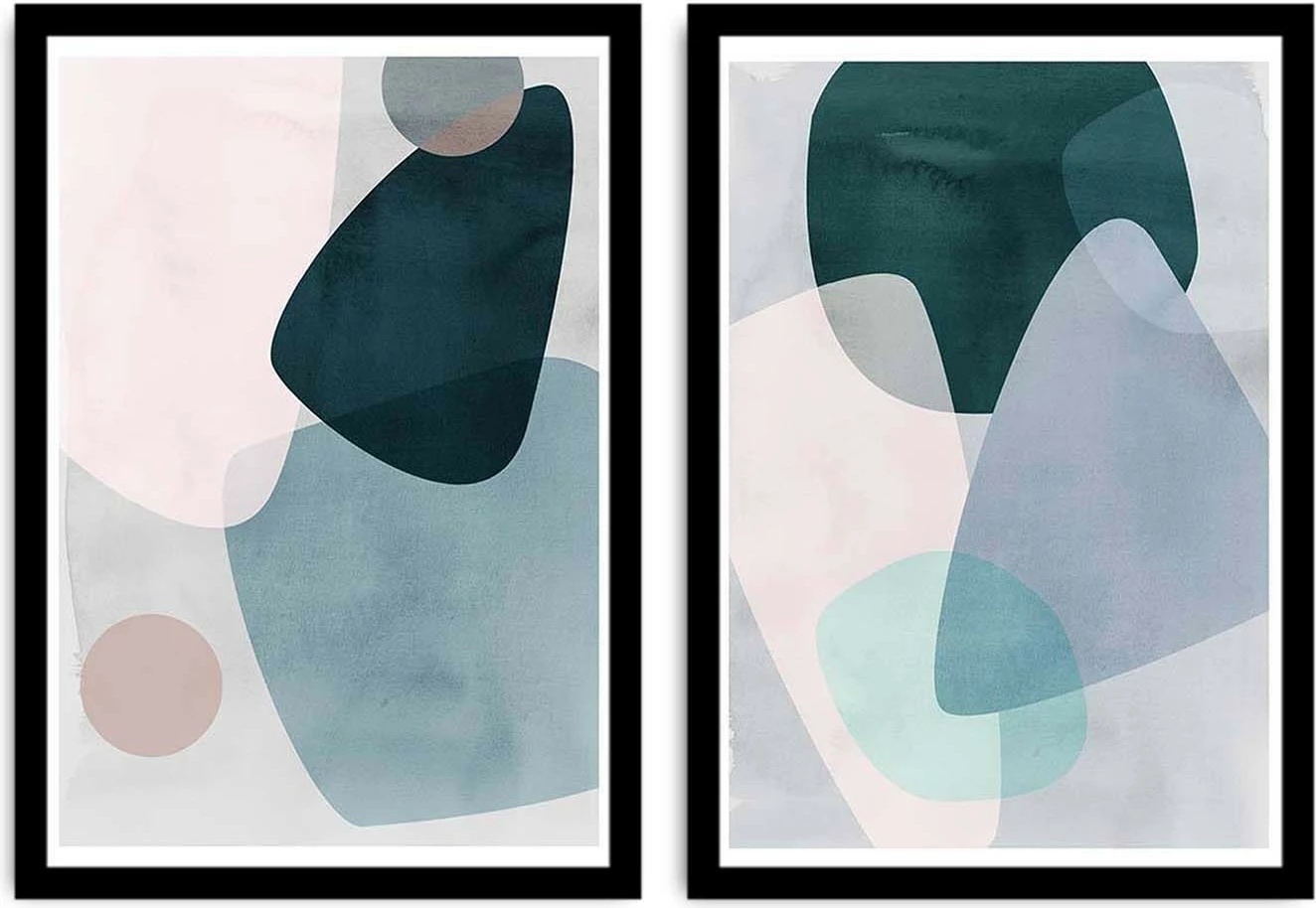 Dekorativna slika z MDF okvirjem (2 kosi), Wallity, 2Psctcız-006