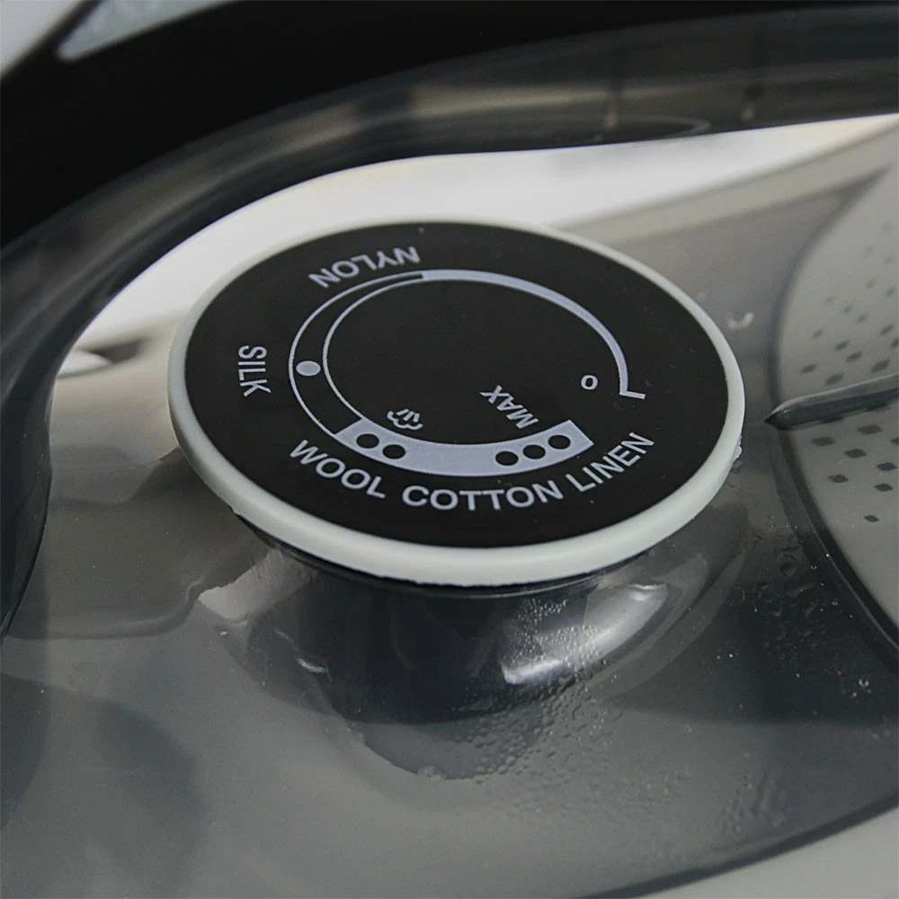 Parni likalnik brezžični Esperanza Satin, 2600 W, keramična plošča, rezervoar za vodo 300 ml, črn/siv