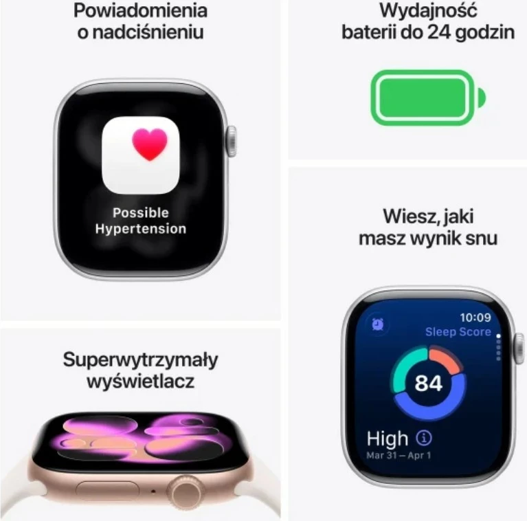 Pametna ura Apple Watch Series 11 GPS+Cellular, 42 mm, zvezdnato sivo aluminijasto ohišje, črn športni pašček S/M