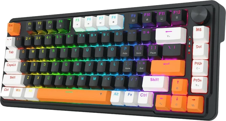 Mehanična tipkovnica 75%, RGB, s kablom, črna Redragon LANDSHAKER K714WBO-RGB