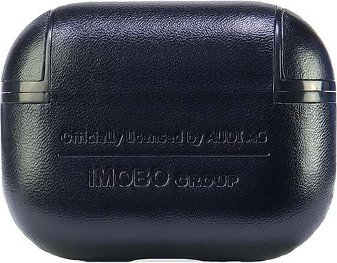 Ovitek iz umetnega usnja z velikim logotipom Audi za AirPods Pro 2, črn