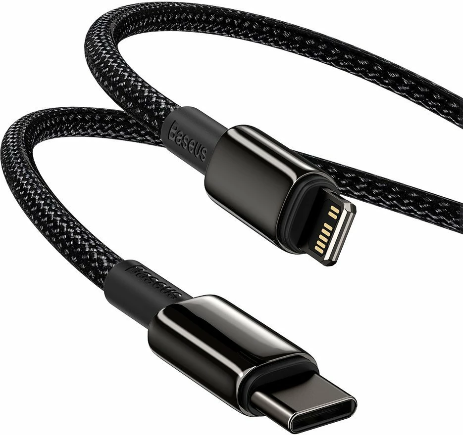 Kabel USB-C v Lightning, 1 m, 20 W, črn Baseus CATLWJ-01