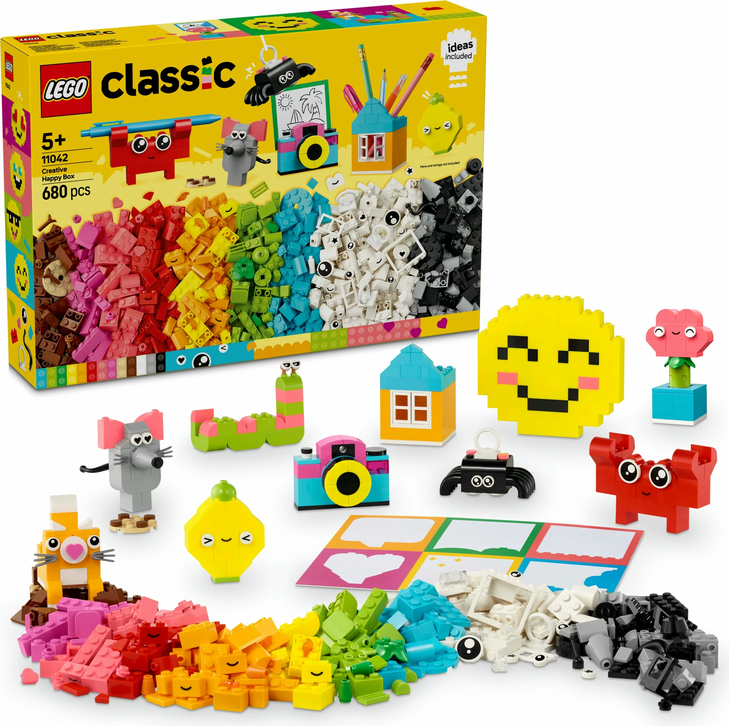 Set kreativ za gradnjo LEGO Classic Kreative Spabox 11042, 680 kosov, večbarven