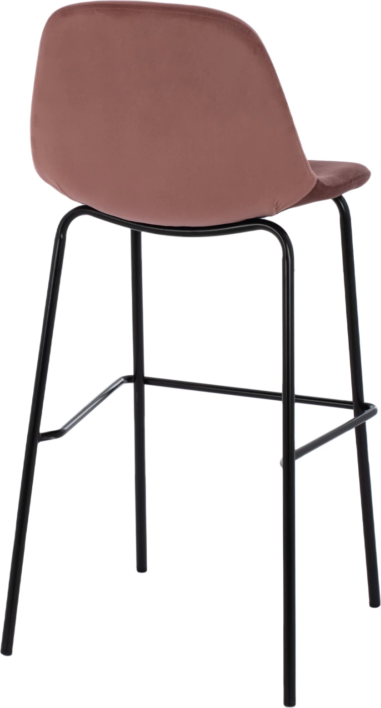 VINCENT stol iz žameta v prašno roza barvi in kovinskem okvirju FH8579.12 56,5Χ47Χ106 cm, set 4 kosov