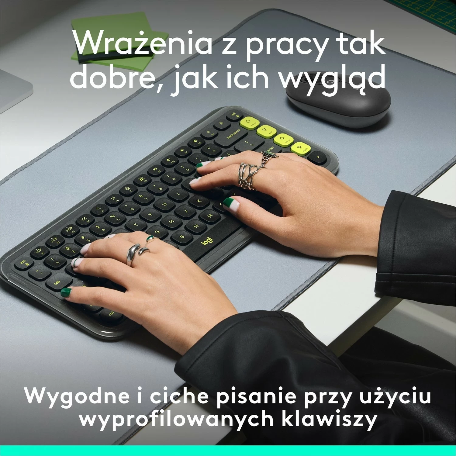 Brezžična tipkovnica POP ICON Keys Logitech, grafit